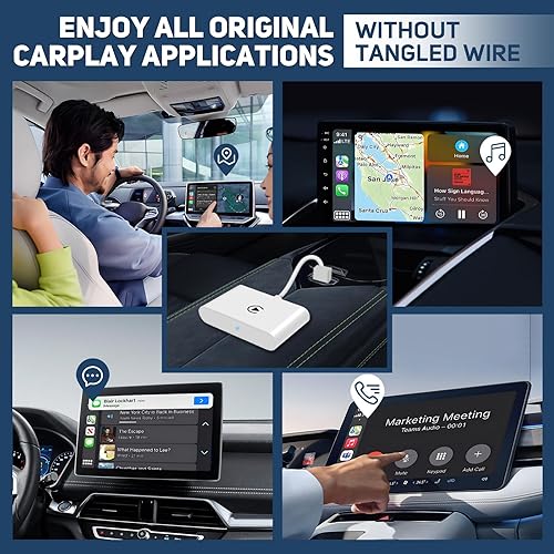 Miniatura 5 de Adaptador inalámbrico Carplay para CarPlay Apple Carplay con cable de fábrica, adaptador inalámbrico Plug & Play con cable a inalámbrico CarPlay