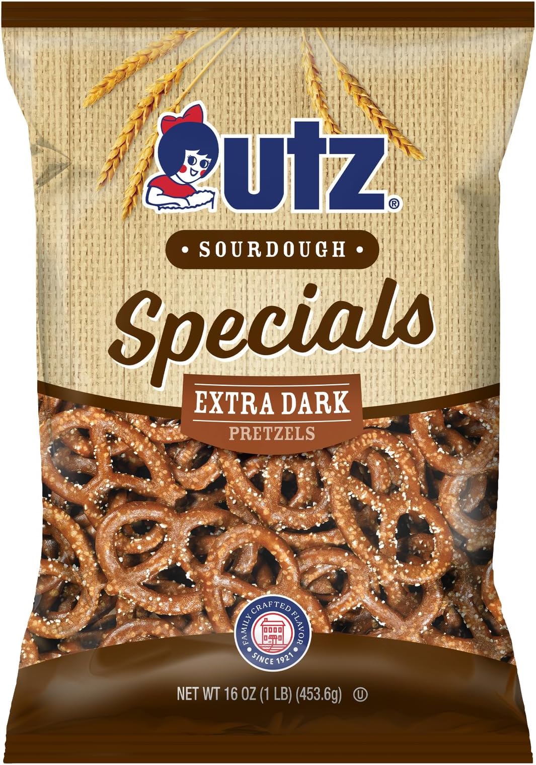 Utz Sourdough Specials Extra Dark Pretzels, 16 Oz