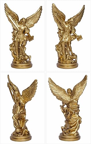 Miniatura 31 de Estatua de Arcángel de San Miguel de 12.2 pulgadas Estatua de San Miguel Arcángel Estatua de San Miguel derrotando a Satanás Miguel Ángel Colección