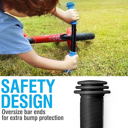 Miniatura 3 de MARQUE Mini empuñaduras para manillar de bicicleta para niños, empuñaduras de bicicleta con patrón de hongo, agarre cómodo para bicicleta infantil