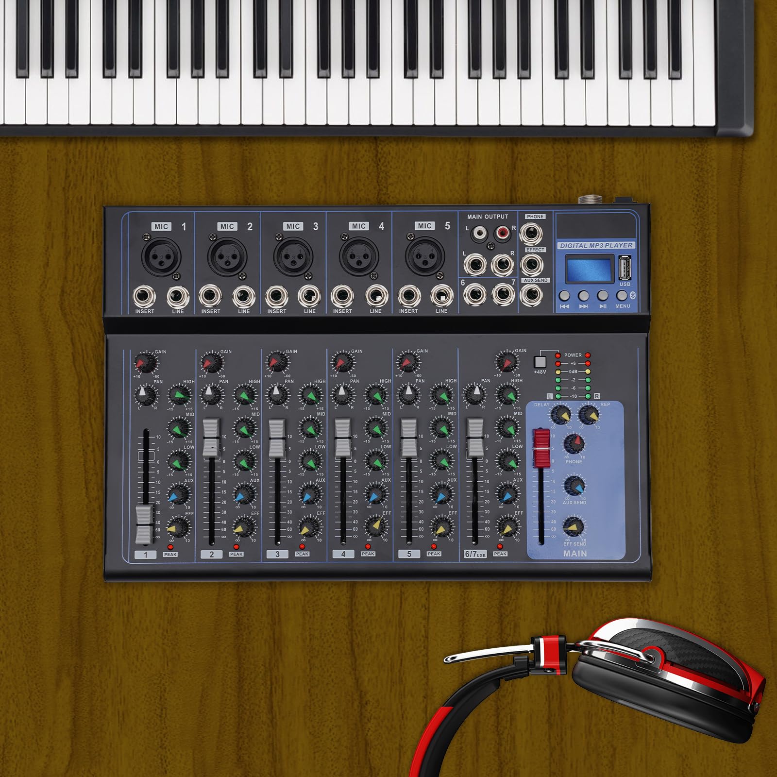 auna TMX-2211 MKII DJ mixer - mengpaneel voor het mengen van 2 of 3
