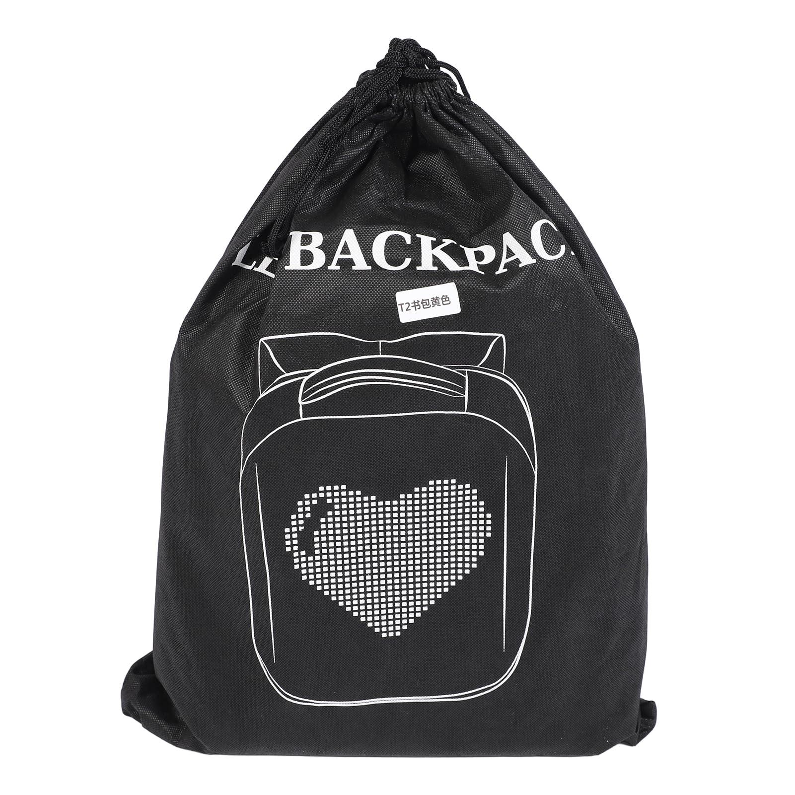 LED-Rucksack, Programmierbarer Farbbildschirm mit 64 X 64 Pixeln, App-Steuerung, 16-Zoll-Laptop-Rucksack mit USB-Anschluss, wasserdichte LED-Tasche für Motorrad, Reisen