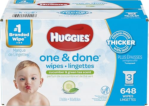 Huggies Uno y Done Toallitas Húmedas, Repuesto, 1, 1
