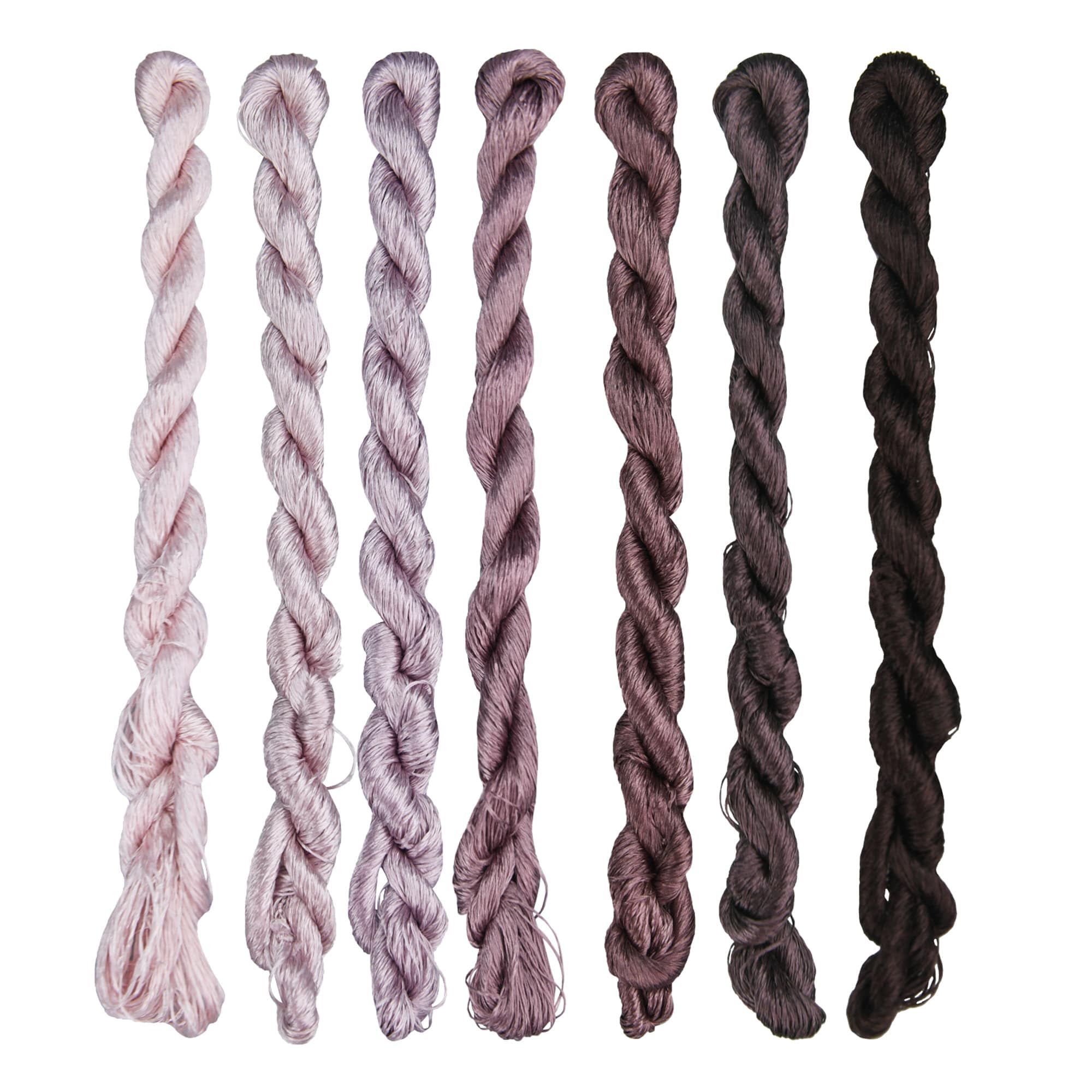 Natural 100% Silk Thread, Handmade Embroidery Thread Silk Floss 7 Colors 110m Each (23)