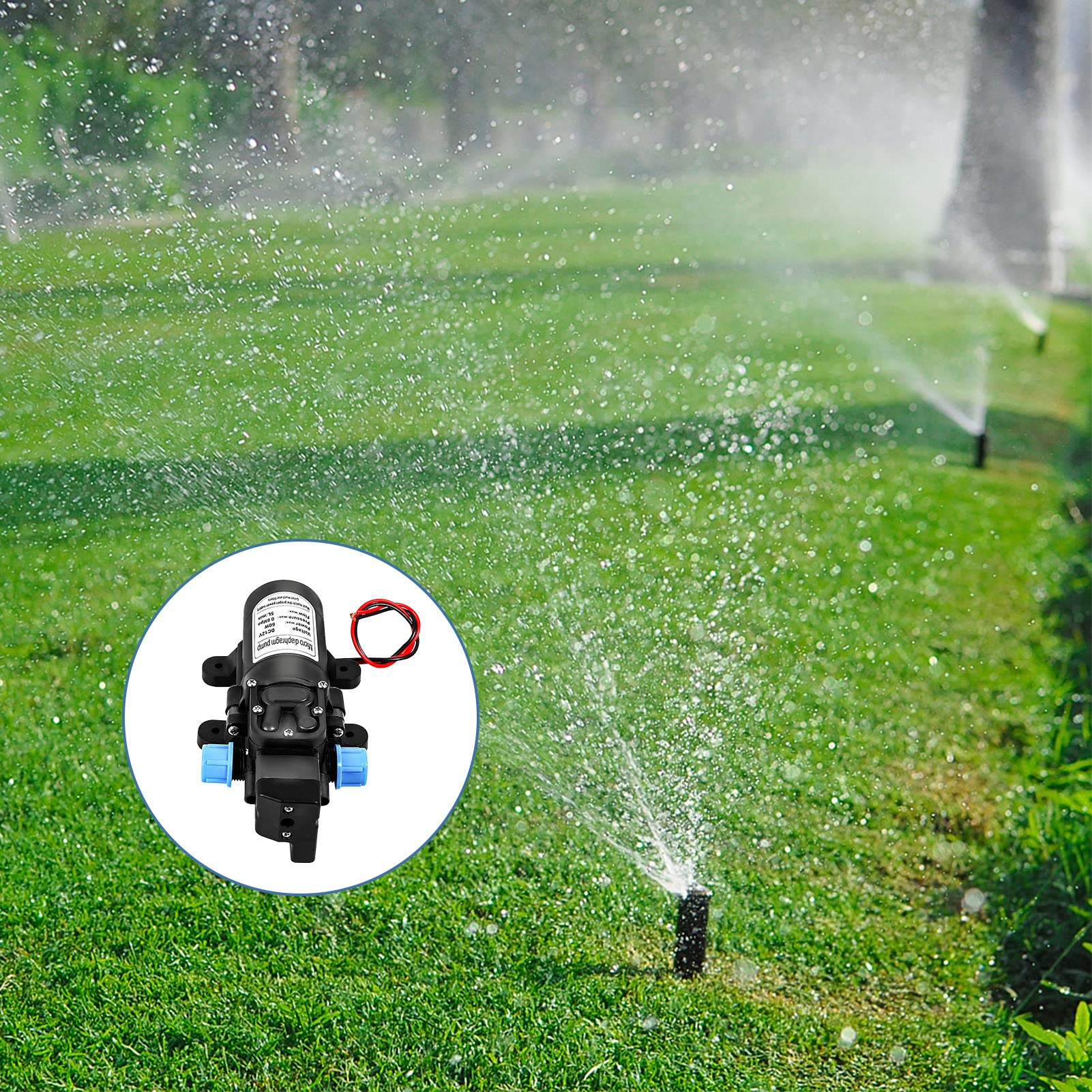 Bomba de Agua de Alta Presión,DC Bomba de Agua de Diafragma de 12V 116Psi,Bomba Pulverizadora Autocebante para Caravana,Barco,RV,Jardín