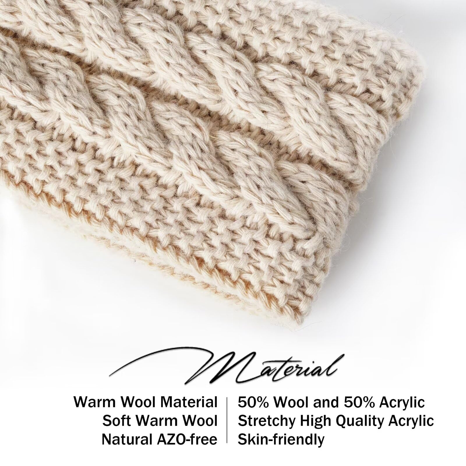 Hatromm Winter Headbands for Women Wool 2 Pack - Image 3