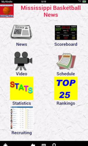 Mississippi Basketball News (Kindle Tablet Edition)