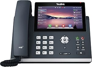 Yealink SIP-T48U Advanced IP Power over Ethernet Corded Phone with Optima HD Voice Technology and 7.0 Inch LCD Touch Screen Colour Display with Backlight (800 x 480 Pixel) – Black