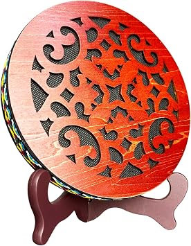 8 Water Stream Drum | Rain Disk "Water-Fall" | Instrument for Sound Therapy | Ocean Drum | Sonic Energy Wave Drum | Yoga Meditation | Release Pressure | Music Healing Instrument With Display Stand
