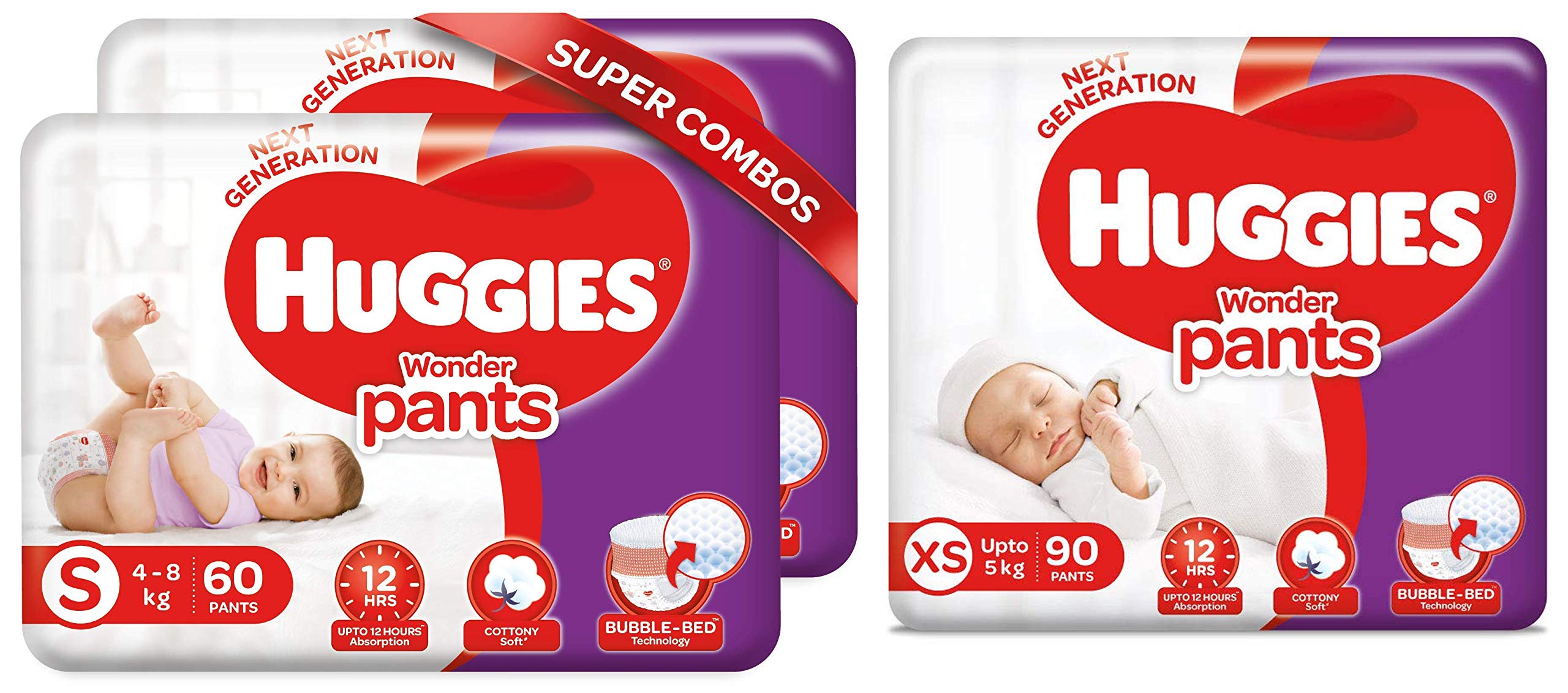 Buy Huggies Wonder Pants, Extra Small (XS) Size Diapers, 90 Count