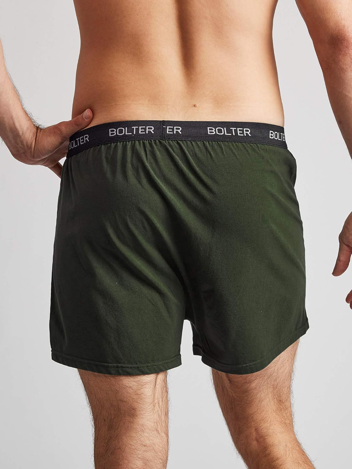 Bolter Mens 5-Pack Cotton Stretch Boxers Shorts Small Earth
