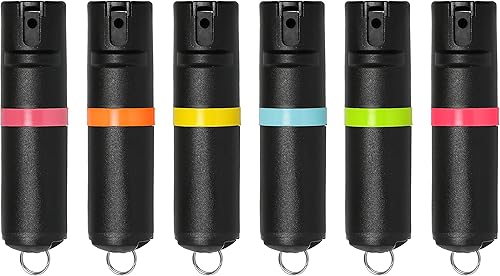 POM - Gas pimienta de autodefensa en espay con tapa abatible Oleoresin capsicum OC de máxima fuerza diseño táctico compacto y seguro rápida