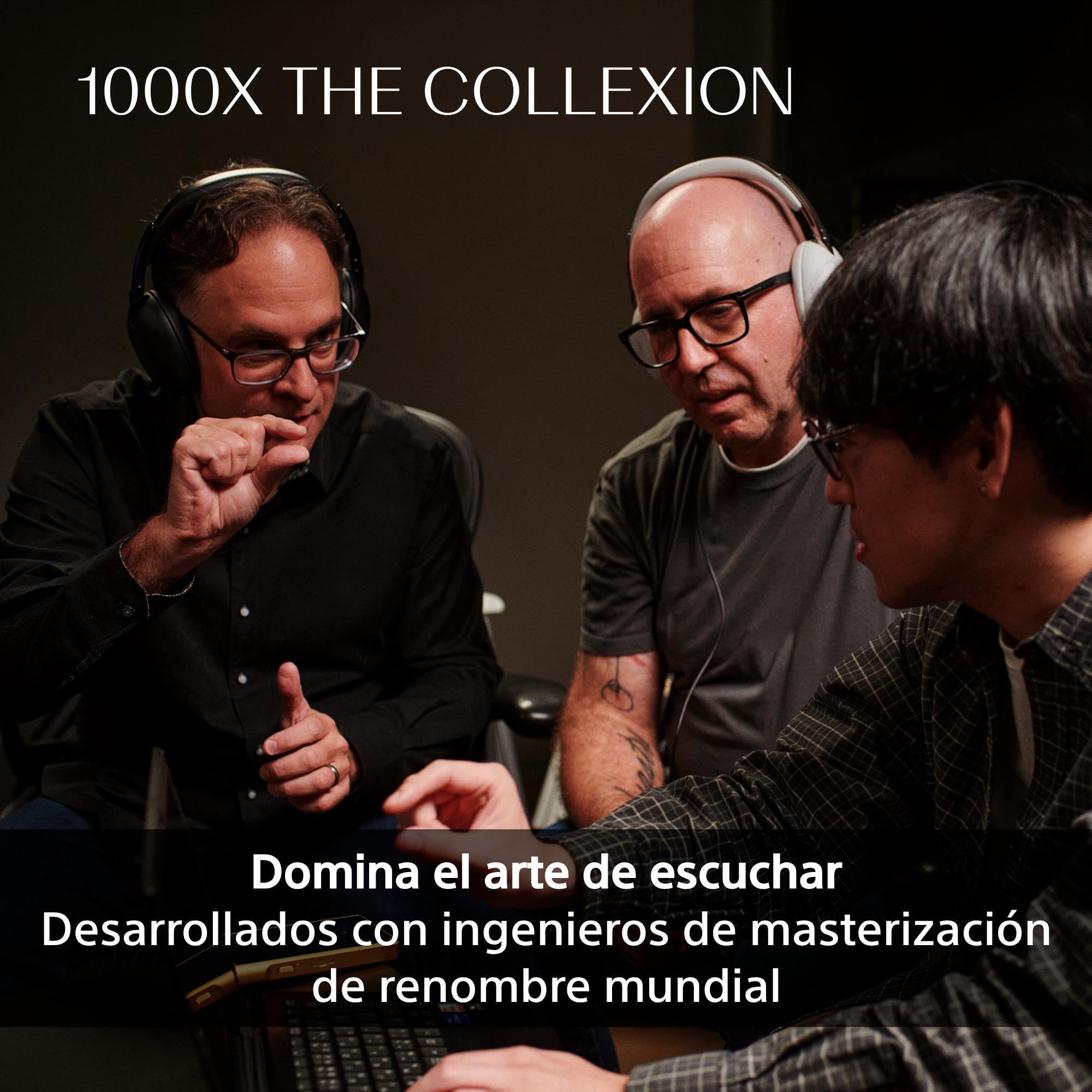 Sony 1000X The COLLEXION Auriculares inalámbricos de Lujo Bluetooth con Noise Cancelling Premium, Sonido Hi-Res Estudio; 360 Upmix, con Estuche para Viajes, Negro, Nuevo Modelo
