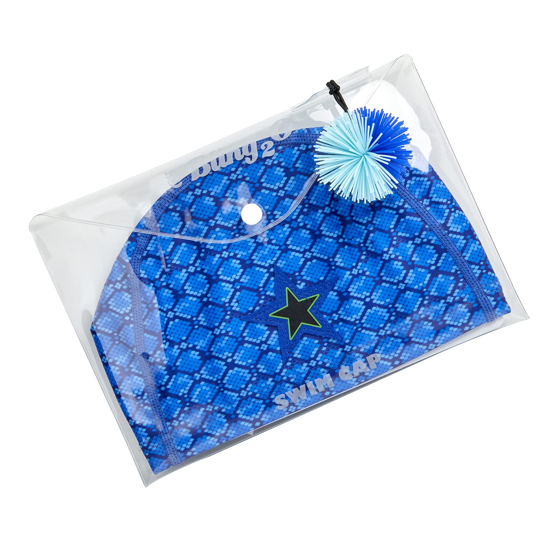 Bling2O - Royal Blue Snake Print Swim Cap, czepek pływacki dla dzieci. Ponad 6 lat