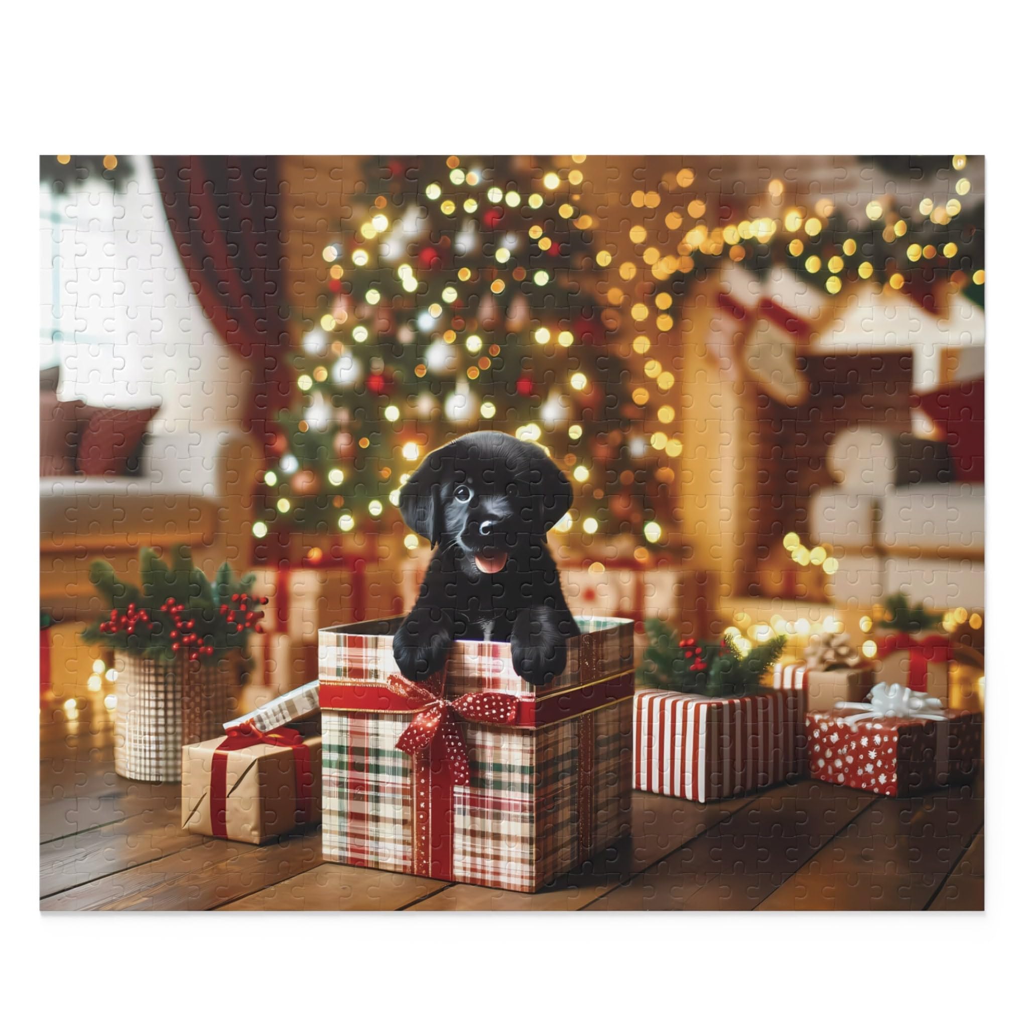 Christmas Holiday Jigsaw Puzzle for Adults 1000 Pices - Labrador Retriever - Dog Puzzle Gifts - Animal Puzzle for Youth Children Challenging Wooden
