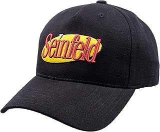 Concept One Seinfeld Adjustable Snapback Baseball Hat, Black, One Size