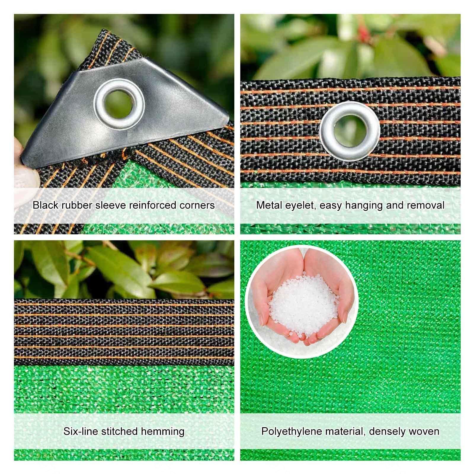 Malla De Sombreo Verde 2×3m 2×5m 3×3m 3×4m 4×5m 4×6m,Red De Sombra 90%,Malla Sombreadora Con Ojales,Tela De Sombra Para Pérgola Jardín Invernadero,Vela De Sombra,Anti-uv,Green-2.5x10m(8.2*32.8ft)