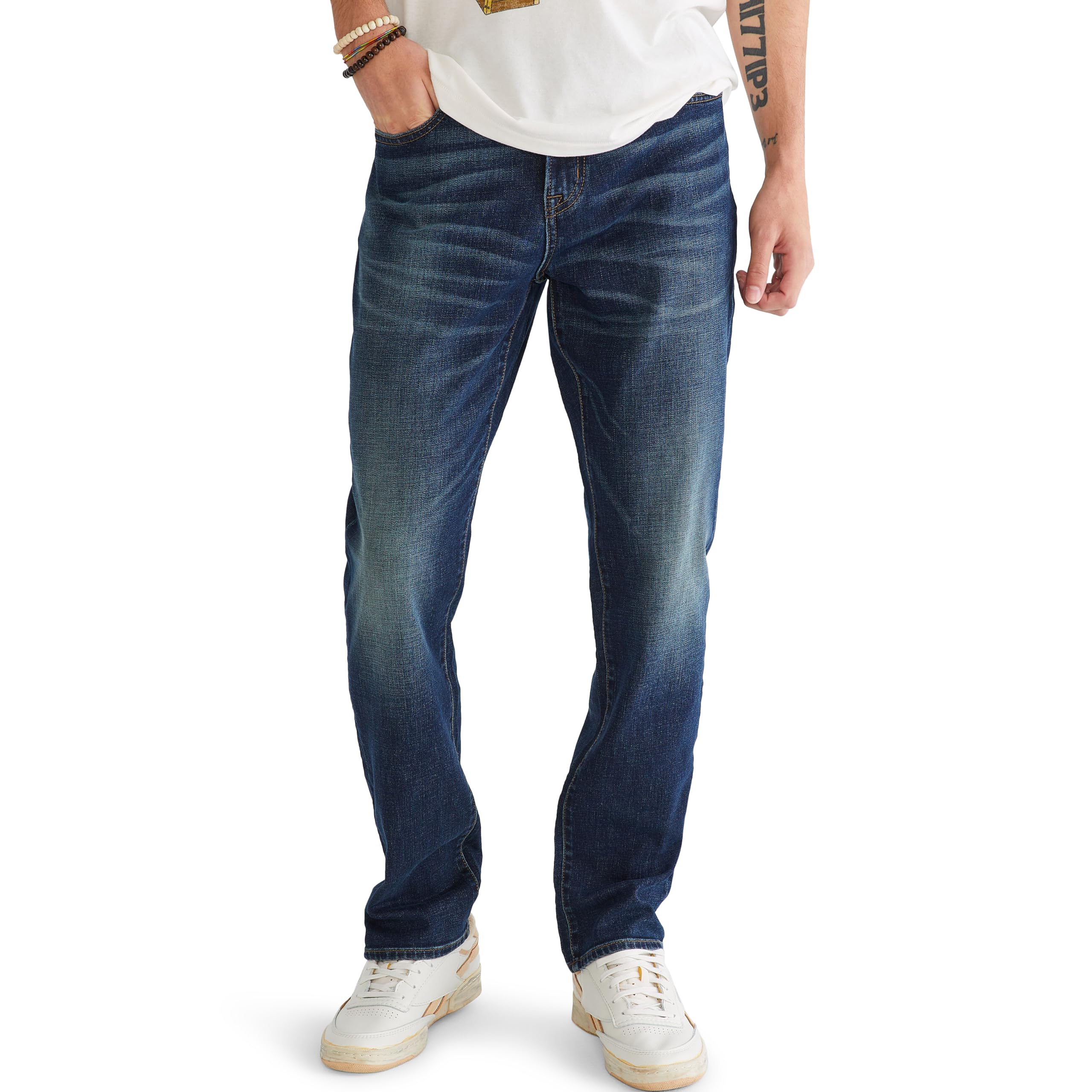 

                                                    Aeropostale Men's Athletic Straight Jean, Dark Was