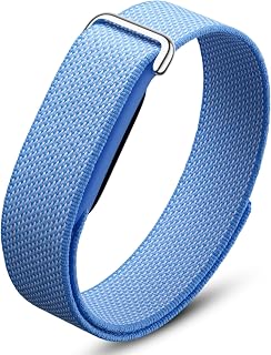 DADO Woven Nylon Loop Band Compatible with Google Fitbit Air, Stretchy Breathable Sport Strap, Adjustable Elastic Replacement Wristband with Metal Buckle for Men Women