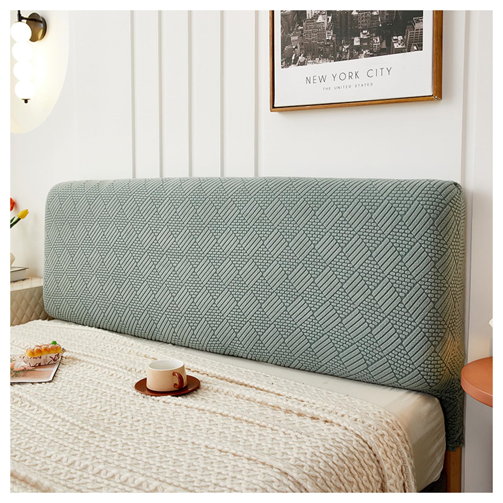 Elegante rivestimento protettivo per testiera per letto matrimoniale, matrimoniale, king size, rosa, 180 cm e arancione 220 cm, elegante fodera per letto, decorazione per la casa e rinnovamento della