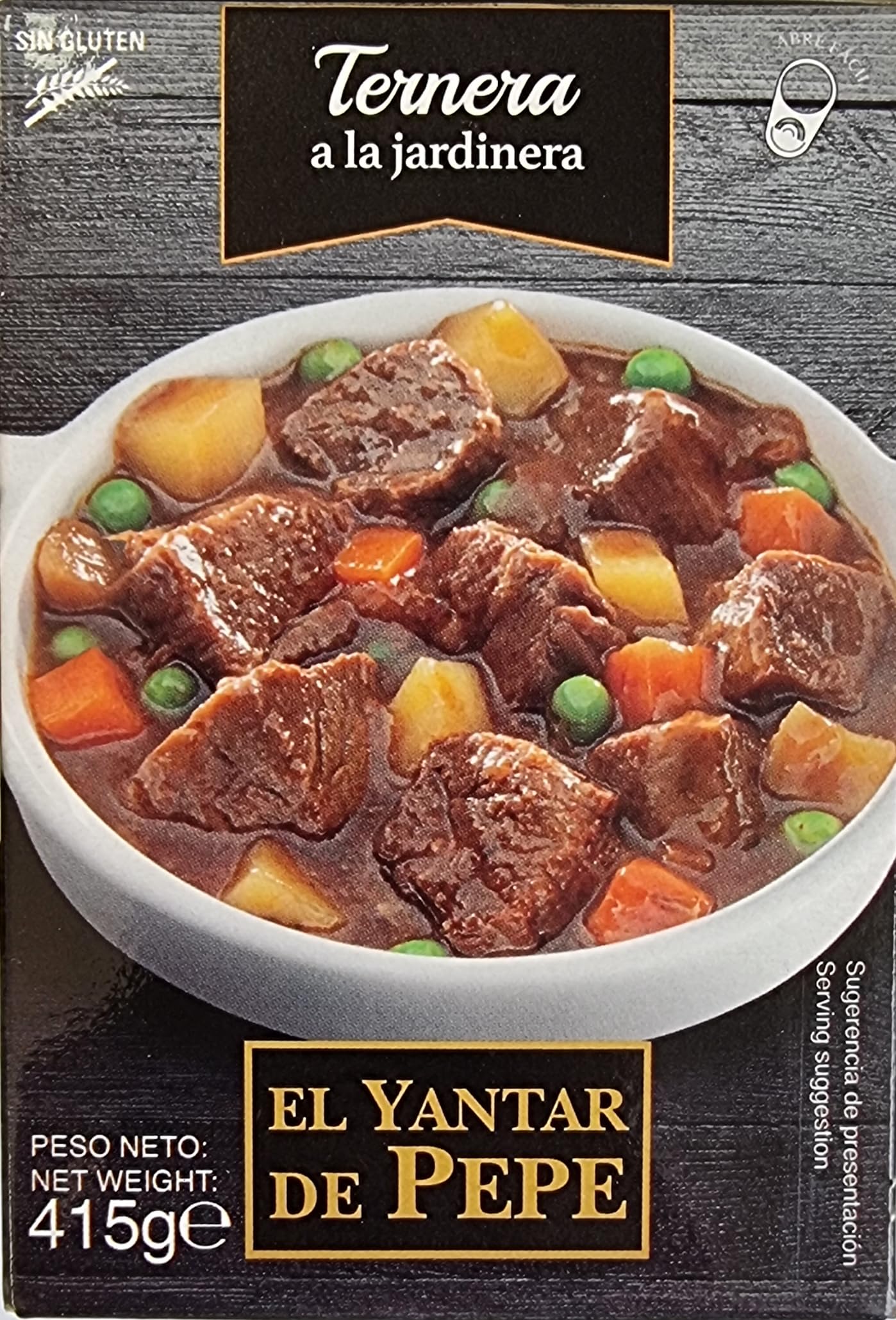 Genérico Ternera a la jardinera Yantar de Pepe 415 g., [PACK 8 UNIDADES]