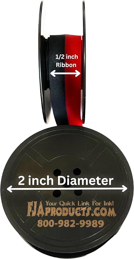 Cinta para máquina de escribir Sears Rojo y Negro 2 pulg miniatura 2