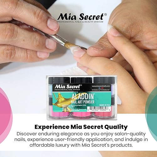 Miniatura 7 de Mia Secret - Colección de polvo acrílico para uñas, polímero Marry ME, 6 piezas