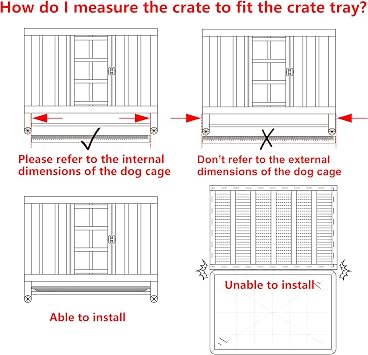 Dog Crate Tray Replacement - Heavy Duty Reinforced Pan
