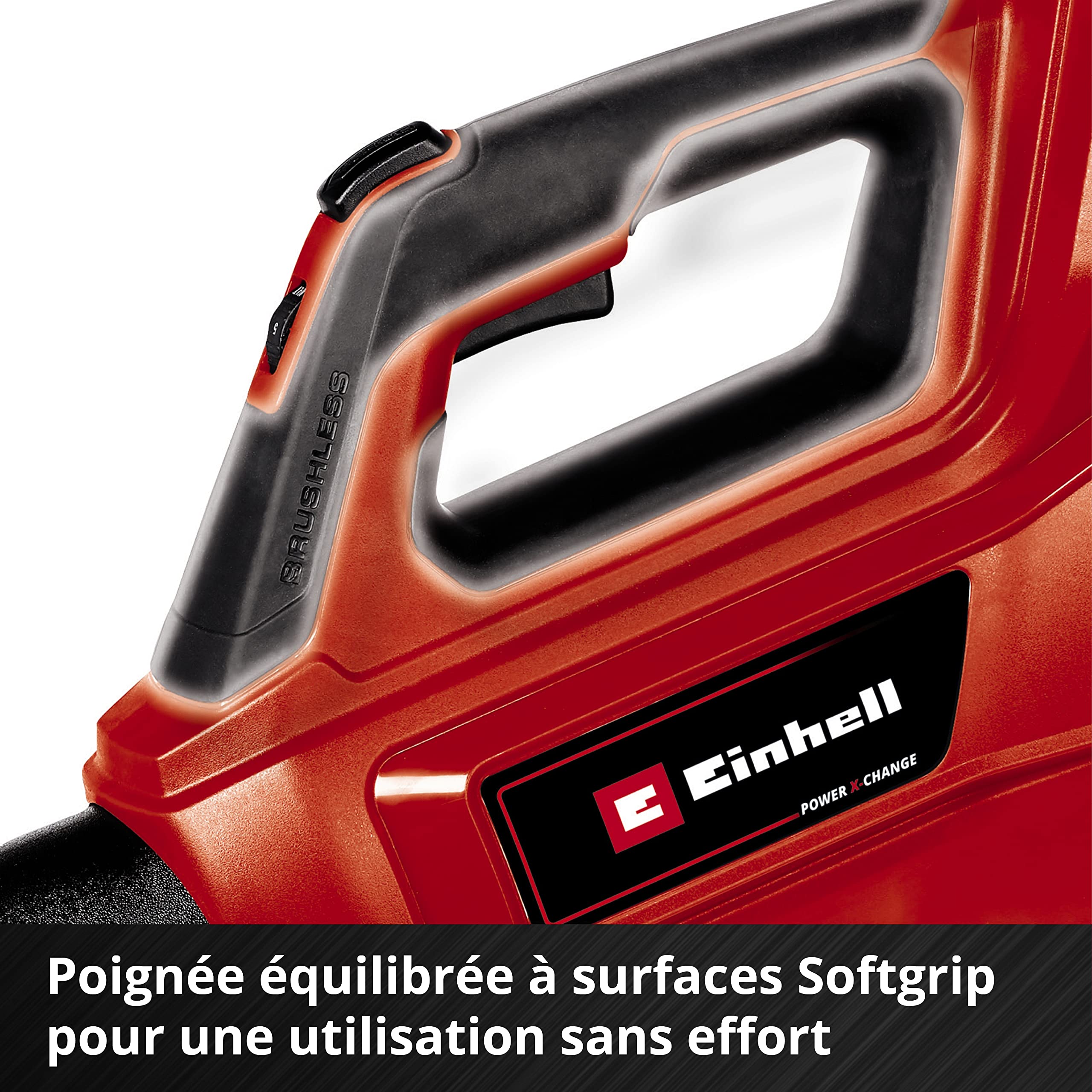 Einhell Spazzafoglie a Batteria Ge-Lb 36/210 Li E-Solo Power X-Change (Ioni di Litio, 18 V, 816 M³/H Potenza di Soffiatura, 3 Livelli + Tubo Estraibile, Senza Batteria e Caricabatteria)