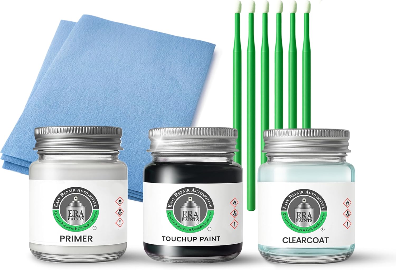 ERA Paints - D4S/EH3 - Crystal Black Silica Pearl for SUBARU Exact OEM Color Match Automotive Touch Up Paint for Cars - Scratch & Chip Repair for Metal & Plastic - Premium Kit - Made in USA