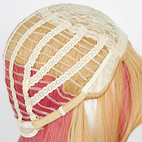 Miniatura 7 de Peluca de cosplay de anime rojo naranja para mujer y niña, cola de caballo individual con flequillo, cabello lacio, peluca larga diaria resistente