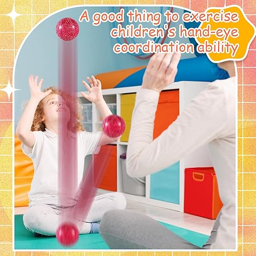 Miniatura 6 de Liliful 100 bolas inflables de 1.260 in y 1.772 in, bolas de rebote grandes de 8 colores de goma a granel para niños y niñas, regalos de fiesta de