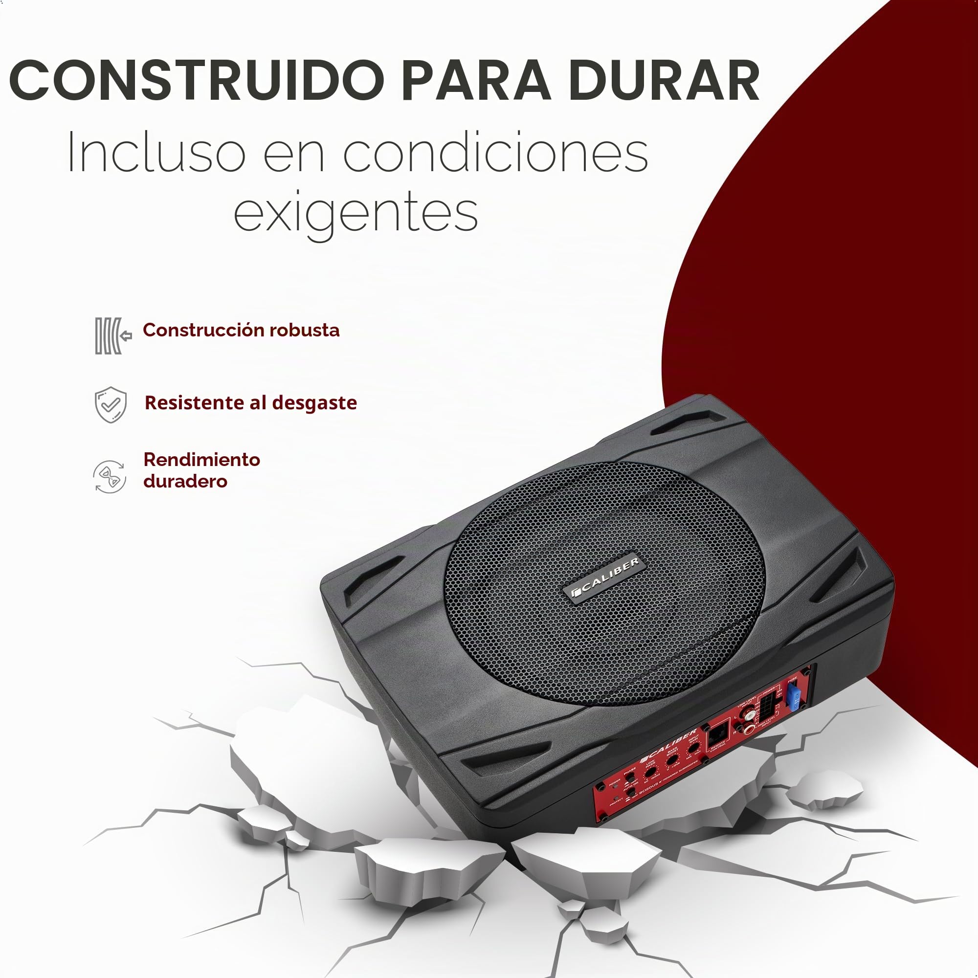 Caliber BC120US Auto-Subwoofer Aktiv 500 W Inhalt: 1 St, (BC120US) Marca Caliber