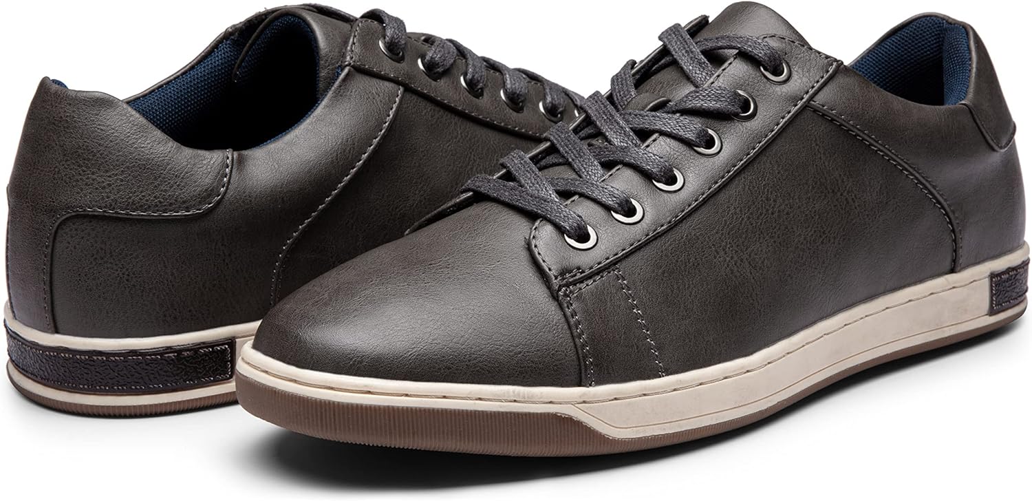 Vostey Men's Sneakers Fashion Casual Shoes Dress Sneaker Oxford Shoes 7 B81q13-grey
