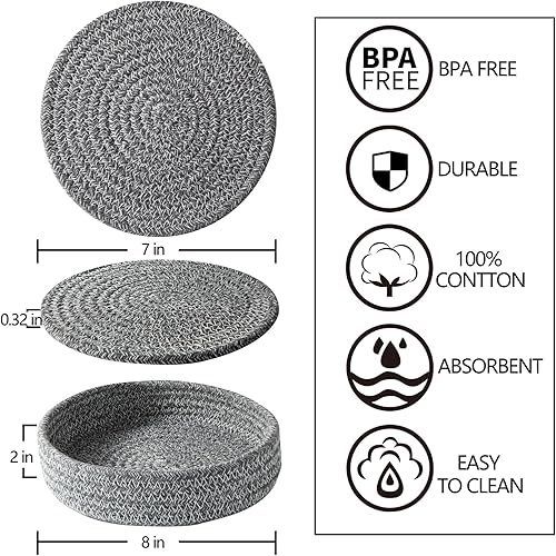 Miniatura 2 de Salvamanteles para platos calientes, salvamanteles para ollas y sartenes calientes, almohadillas calientes para encimeras, posavasos de 4 piezas y