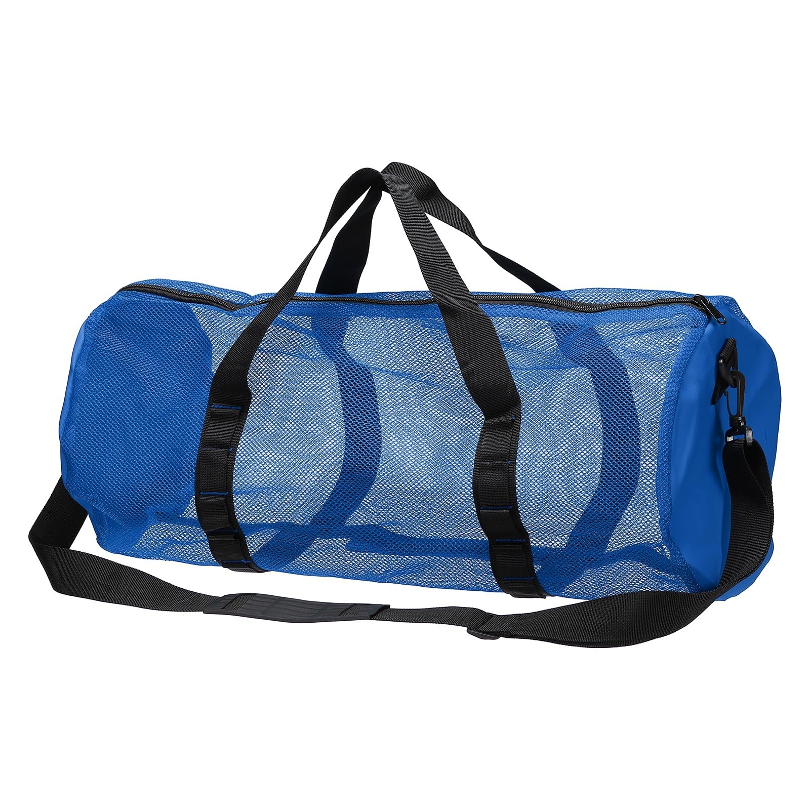 PATIKIL Mesh Duffle Bag 23 Inch, Large Mesh Beach Bag, Blue