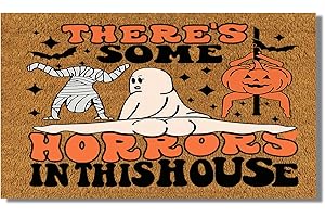 Funny Halloween Welcome Doormat "There's Some Horrors In This House