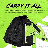 Vista 5 de Chaqueta de motocicleta para hombres para viajes y aventuras, reforzamiento CE, a prueba de agua, AVD, para las 4 estaciones