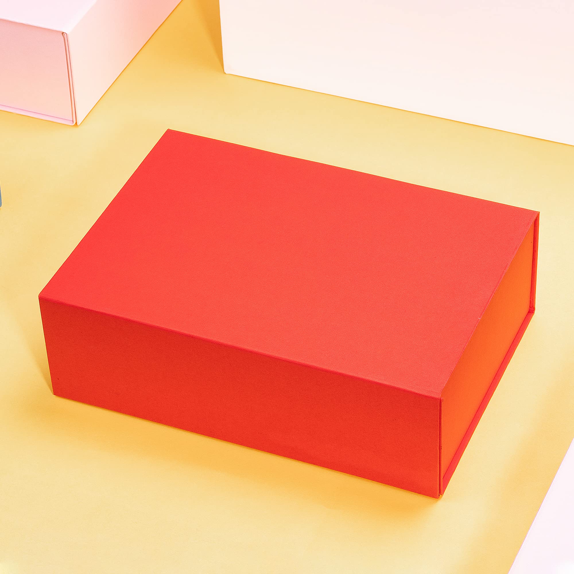ADEL DREAM Geschenkbox, faltende Geschenkbox, Kleidung Geschenkbox, Kleidung Geschenkbox (10 stück, groß Rot)