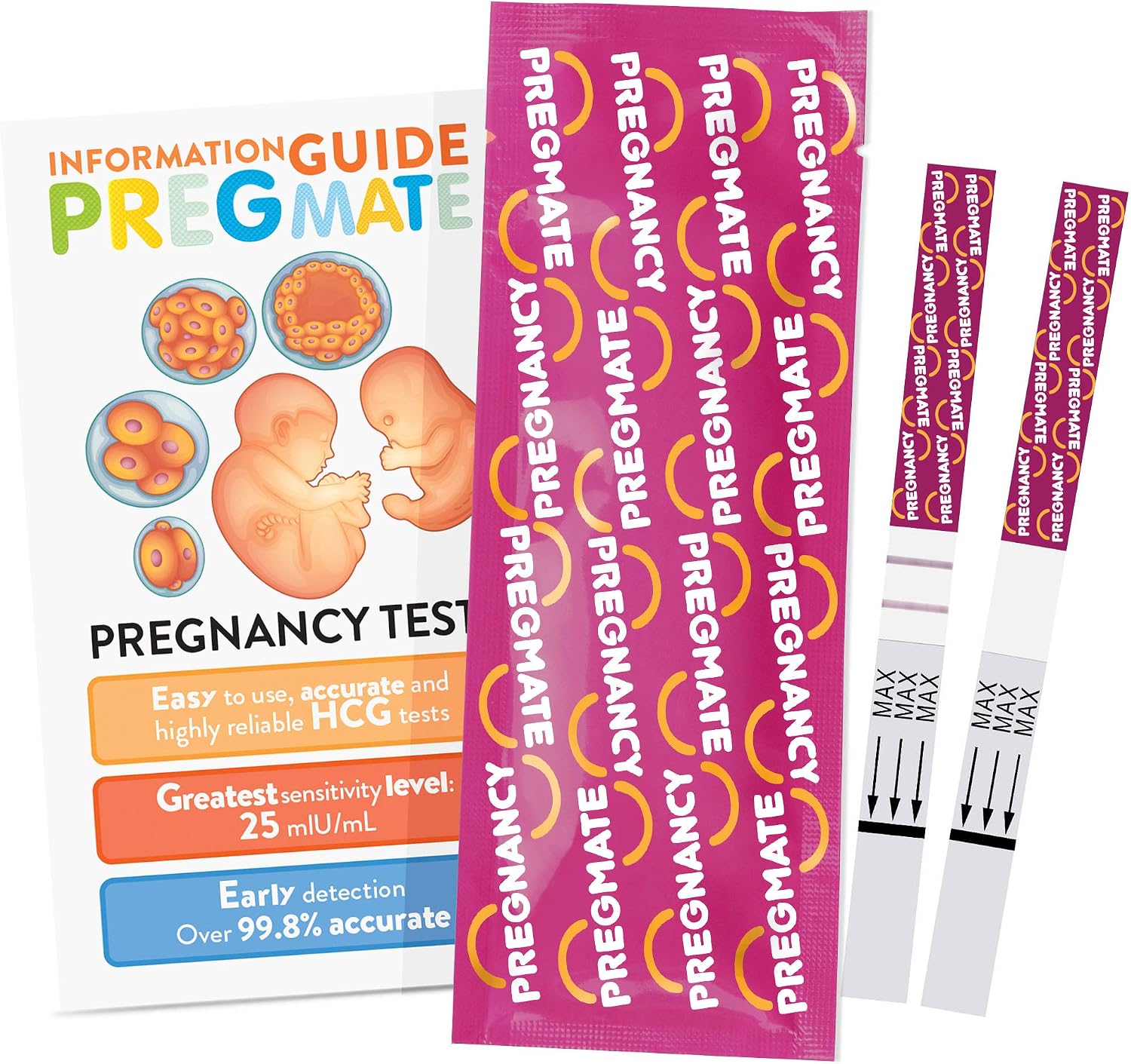 PREGMATE 50 Ovulation and 20 Pregnancy Test Strips Predictor Kit