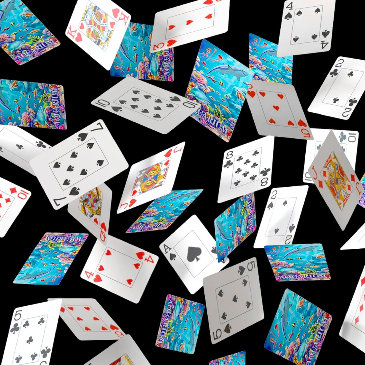 Boardwalk Puzzles Aquarium, Featherlight Unique Playing Cards, Fun Themed Deck for Home and Travel