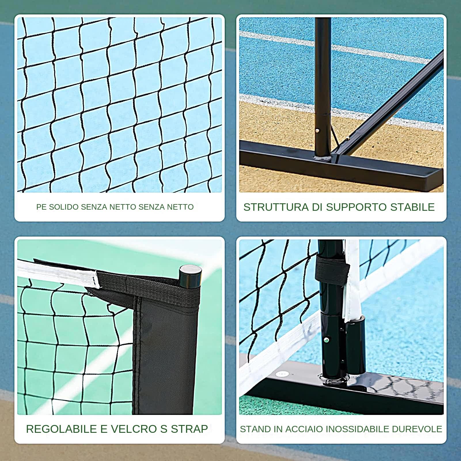 Rete da Allenamento Pickleball Smontabile 6,7 m, dotata di Borsa da | Rete Pickleball da Spiaggia Dimensioni Regolamentari, per Tennis, Badminton, Pickleball, Esterni,