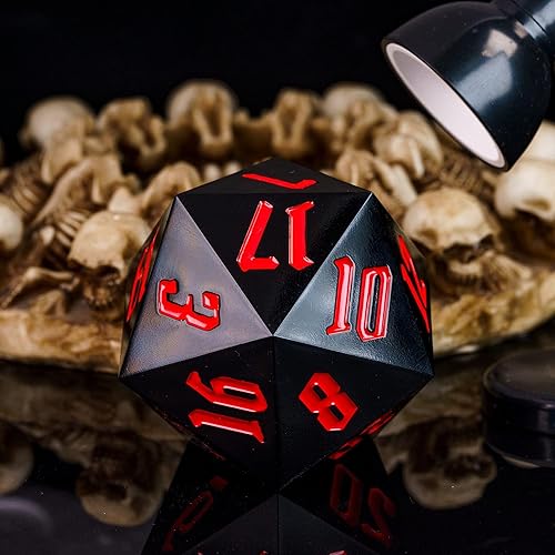 Miniatura 5 de D20 Dado Único de 55mm, Dado DND de 20 Caras, Dado D20 Gigante Poliédrico D&D de Tamaño Grande para Dungeons and Dragons, RPG, Juegos de Mesa MTG