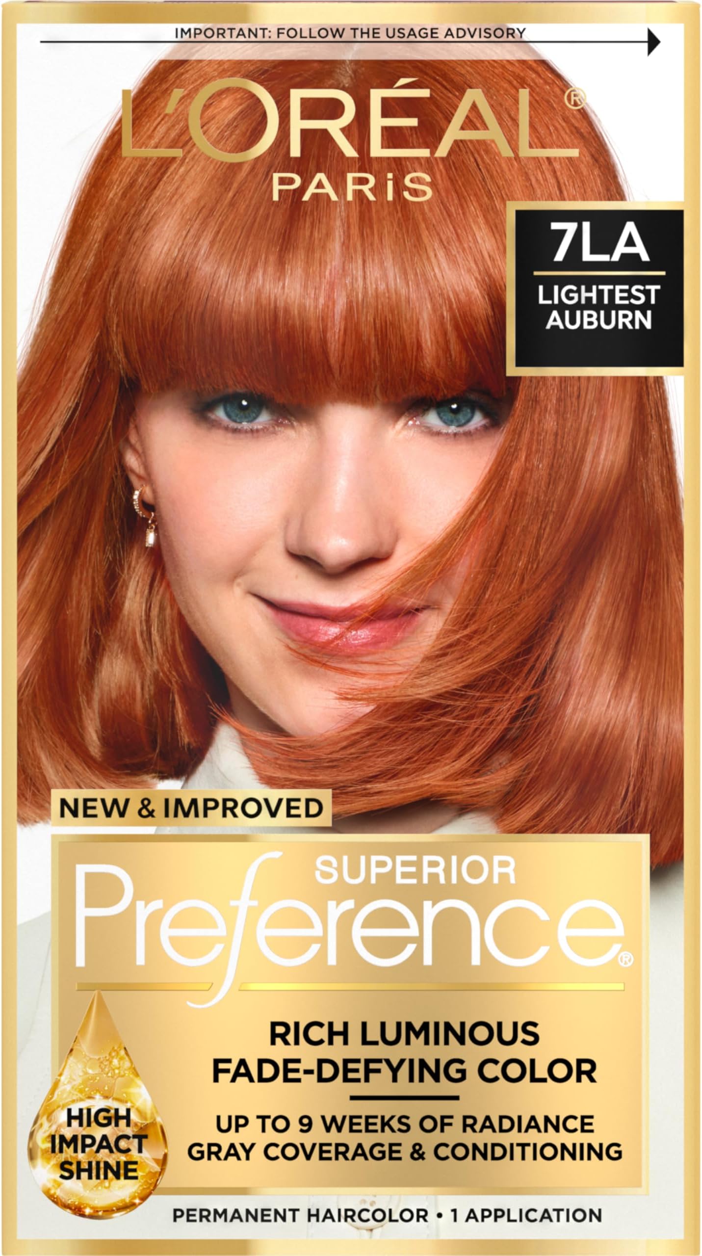 LOreal Preference Hair Color, Lightest Auburn #7La - 1Ea (並行輸入品)