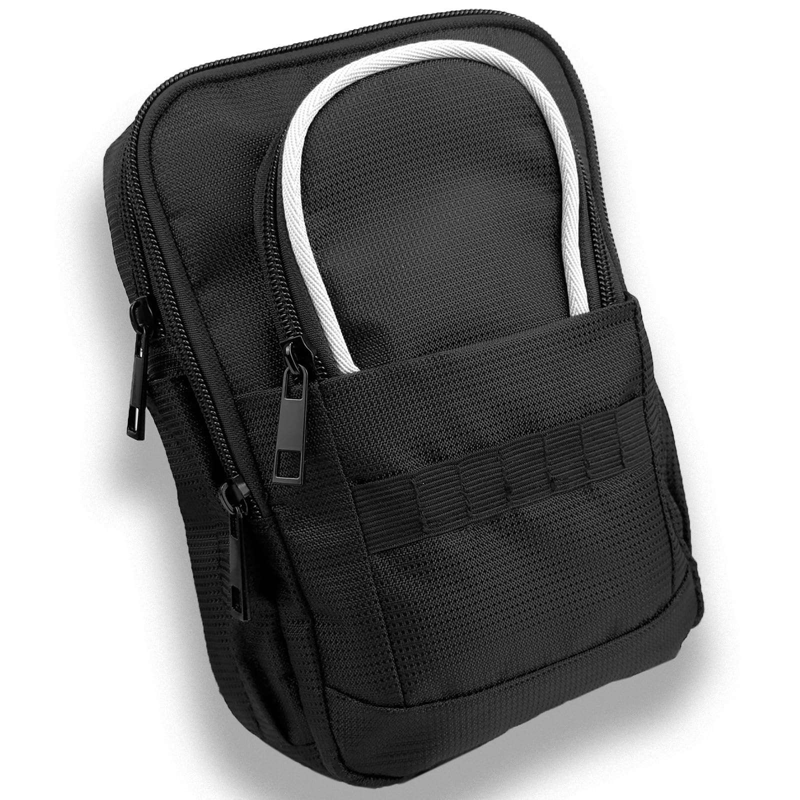 Taktische Golf-Tasche mit Karabiner, wasserabweisend, für Gürtel, Wagen oder Rucksack, kompakte Zubehörtasche für Bälle, Tees, Handschuhe und EDC-Ausrüstung, Schwarz
