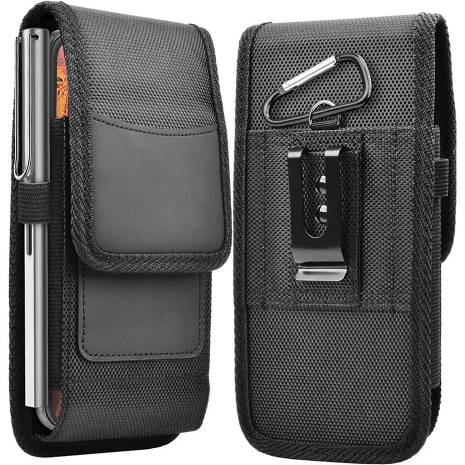 Nylon Cell Phone Belt Clip Holster Pouch Buckle Wallet Card Holder Case Cover For phone per Escursionismo, Campeggio(XXXL(for 6.9-7.5inch)