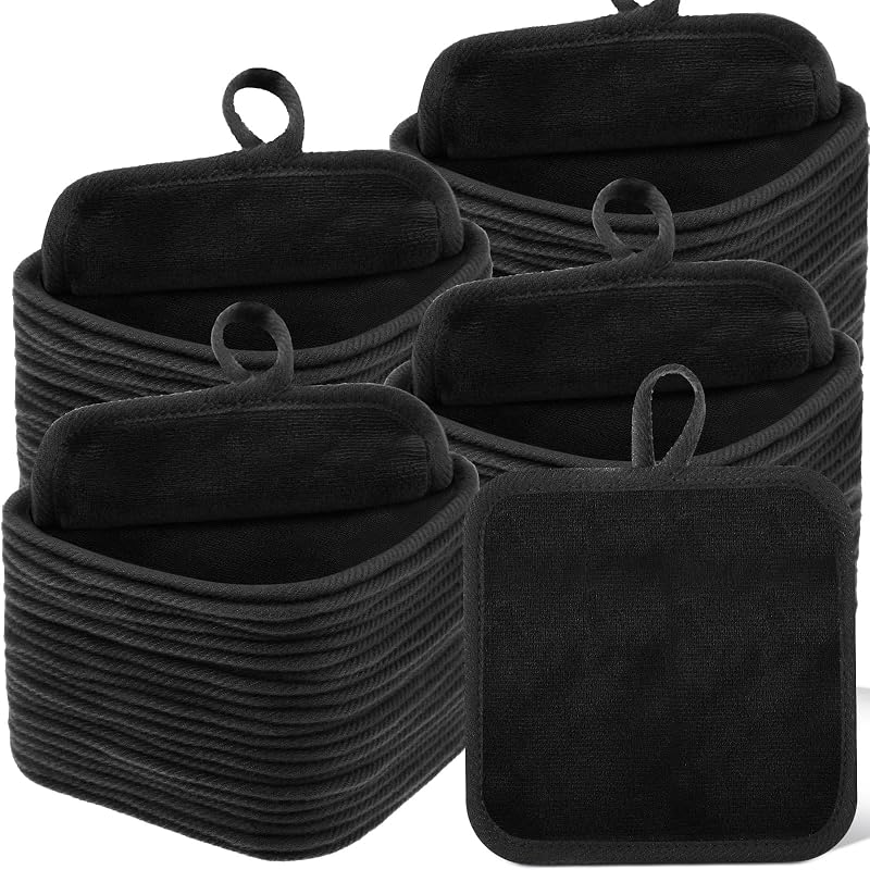 Panos reutilizáveis para remoção de maquiagem Moukeren, 5,08 x 5,08 cm, pretos, pacote com 32
