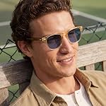 CARFIA Modern Retro Small Face Polarized Sunglasses for Men Classic Square Hand-crafted Acetate Frame CA2132