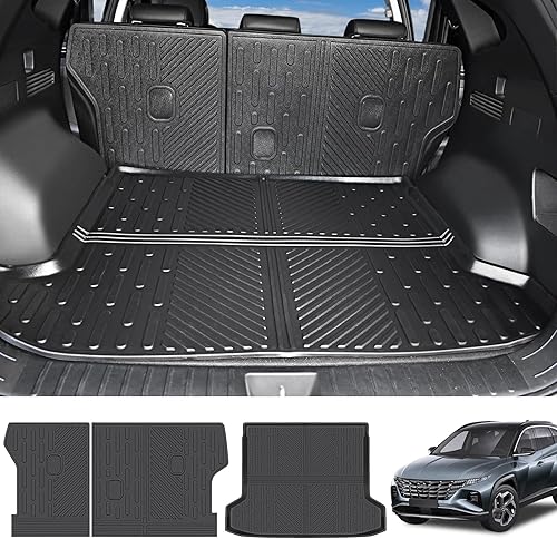 Miniatura 1 de Tapete de carga apto para Hyundai Tucson 2022-2024, tapete de carga TPE para maletero, protector de respaldo de asientos para todo tipo de clima,