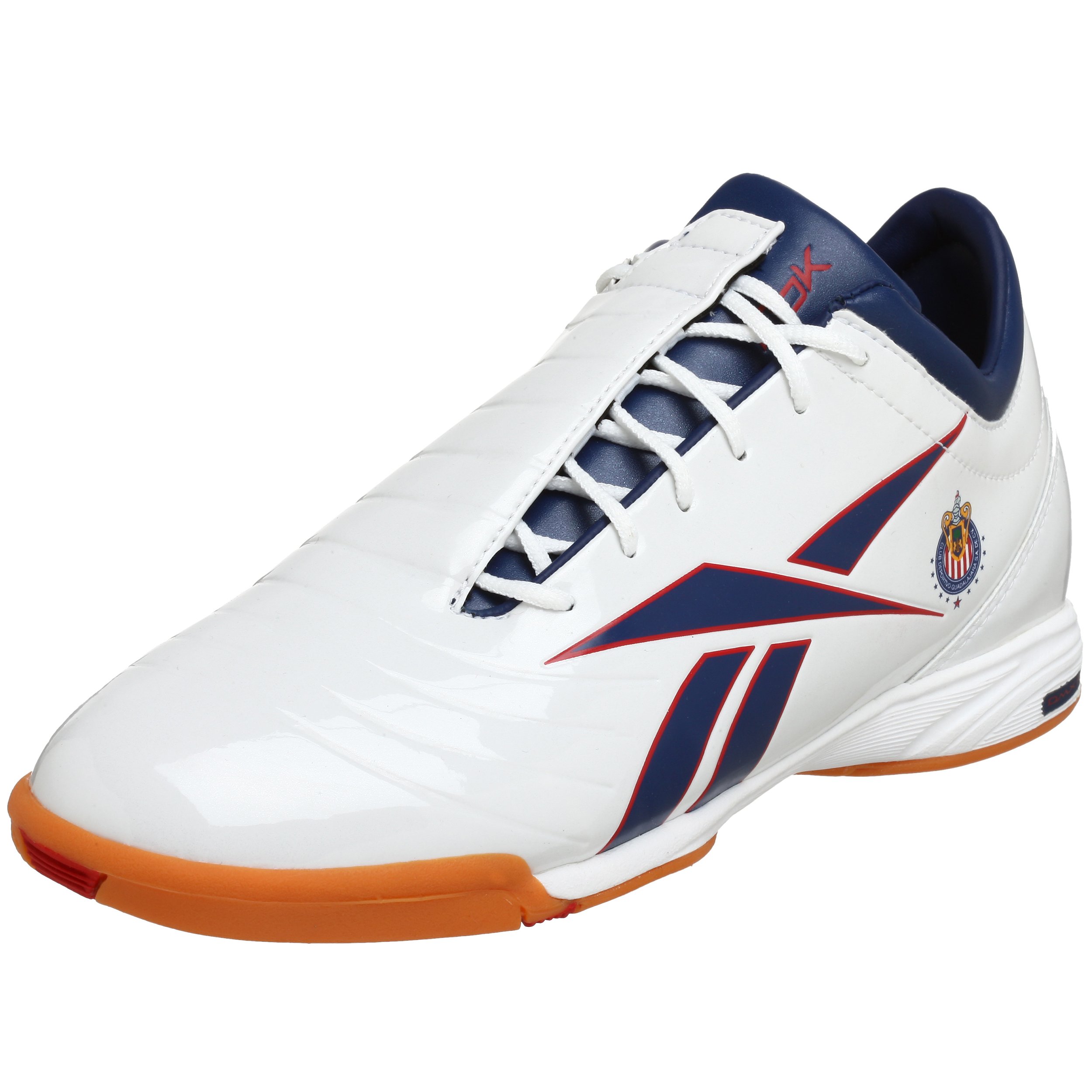 Reebok Men's Chivas Sprintfit Indoor Soccer Shoe,White/Navy/Red,13 M US